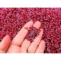 Iridescent Crispy Bingsu Beads for Crunchy Slime, Iridescent Straw Beads, 3D Glitter, Slime Supply (Cranberry Pink Metallic, 25 Gram Bag)