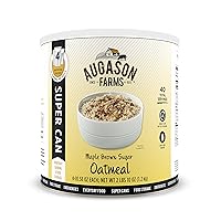 Augason Farms 5-10133 Maple Brown Sugar Oatmeal Super Can Food Storage, 10 Can with 4 Individual Pouches