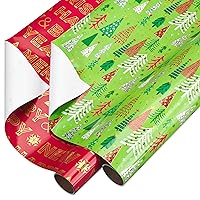 Papyrus Christmas Wrapping Paper Rolls, Holiday Sparkle (2 Rolls, 42.5 sq. ft.)