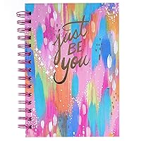 Graphique Hardbound Spiral Journal | Just Be You Design | Premium Paper | Notebook | Diary | Lists | Record Month and Date | Great Gift | 160 Ruled Pages | 6.25” x 8.25”