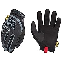 Mechanix Wear: Utility Work Gloves with Secure Fit, Touchscreen Capable, High Dexterity, Synthetic Leather Glove for Multi-purpose Use, Work Gloves for Men, Black (Black, Large)