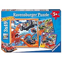 Ravensburger Hot Wheels 3 x 49 Piece Jigsaw Puzzle Collection, Ages 5+ Years