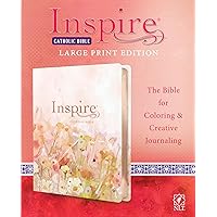 Inspire Catholic Bible NLT Large Print (LeatherLike, Pink Fields with Rose Gold): The Bible for Coloring & Creative Journaling Inspire Catholic Bible NLT Large Print (LeatherLike, Pink Fields with Rose Gold): The Bible for Coloring & Creative Journaling Imitation Leather
