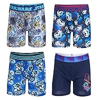STAR WARS Boys' Big Boxer Brief Multipacks with Millennium Falcon, Darth Vader and More Available in Sizes 4, 6, 8, and 10
