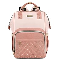 Diaper Bag Backpack, Diaper Bags For Baby Girls Boys, Baby Bags For Moms Dads, Baby Nappy Changing Bag With Insulated Pockets,Multi-Functional Waterproof Backpack With Stroller Straps -Pink light pink