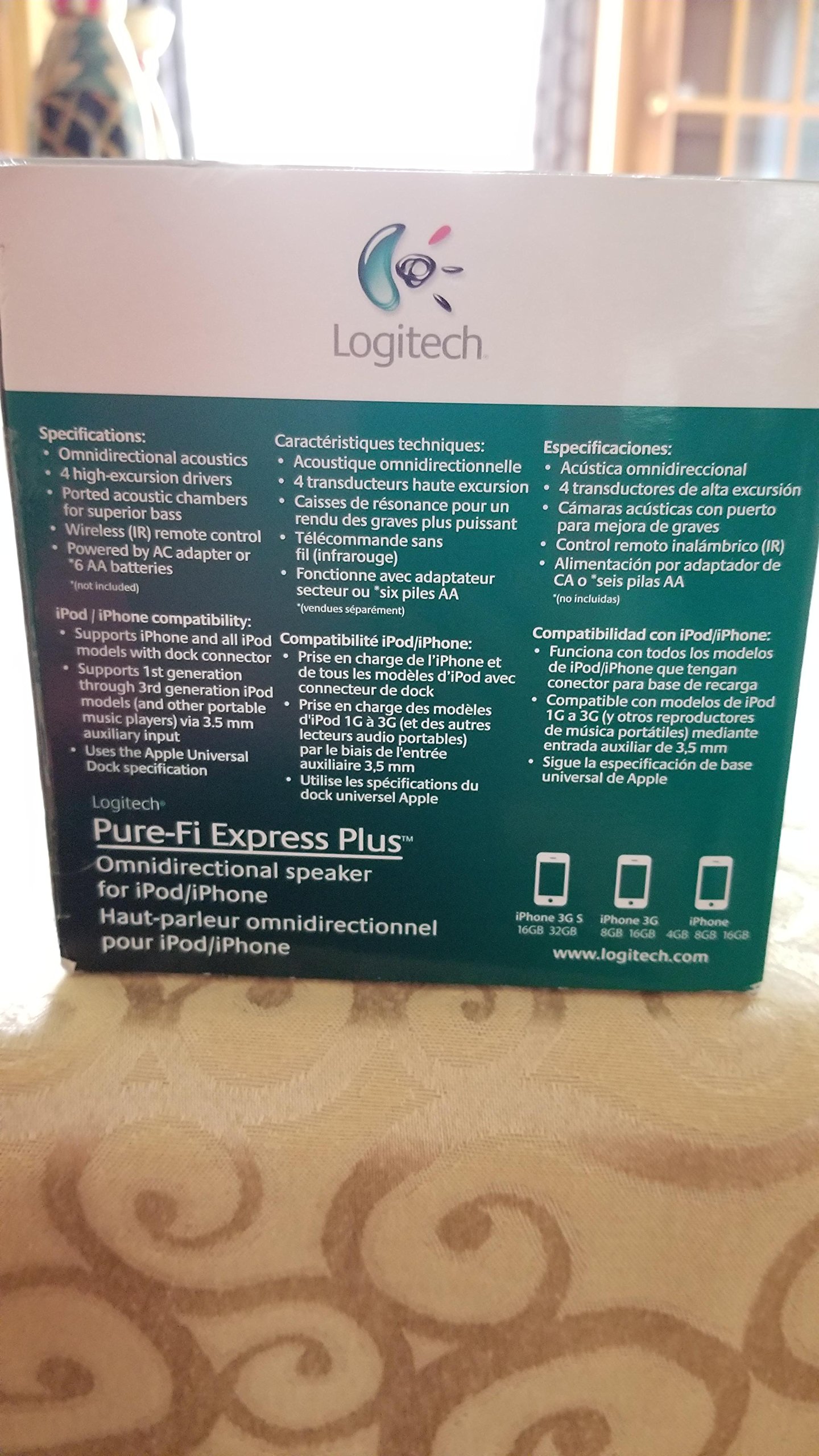 Logitech Pure-Fi Express Plus Omnidirectional Speaker Dock for iPod and iPhone