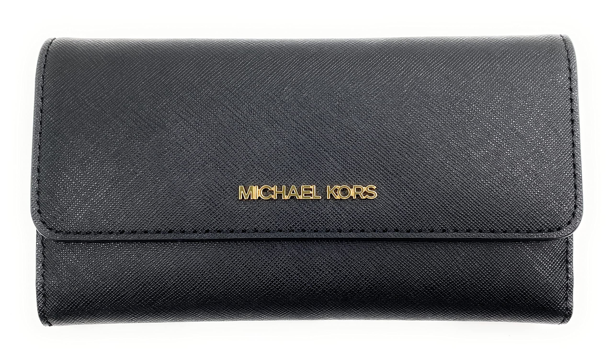 Jet set leather wallet Michael Kors Black in Leather  31920659