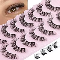 JIMIRE Cluster Lashes D Curl Wispy Lash Clusters Natural Cluster Eyelash Extensions Volume Eyelash Clusters Cat Eye 15MM False Eyelashes Natural Look Like Eyelash Extensions 7 Pairs Pack