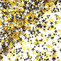 Black Gold Party Twinkle Stars Table Confetti - Glitter Sequins Confetti Bachelorette Wedding Bridal Shower Baby Shower Birthday Graduation Party Sprinkles Decorations, 60g