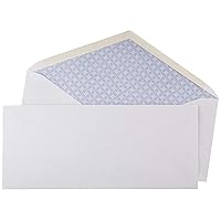 Amazon Basics #10 Security Tinted Business Gummed Envelopes, Moisture Sealed, 4-1/8 x 9-1/2 Inch, Pack of 500, One Size, White