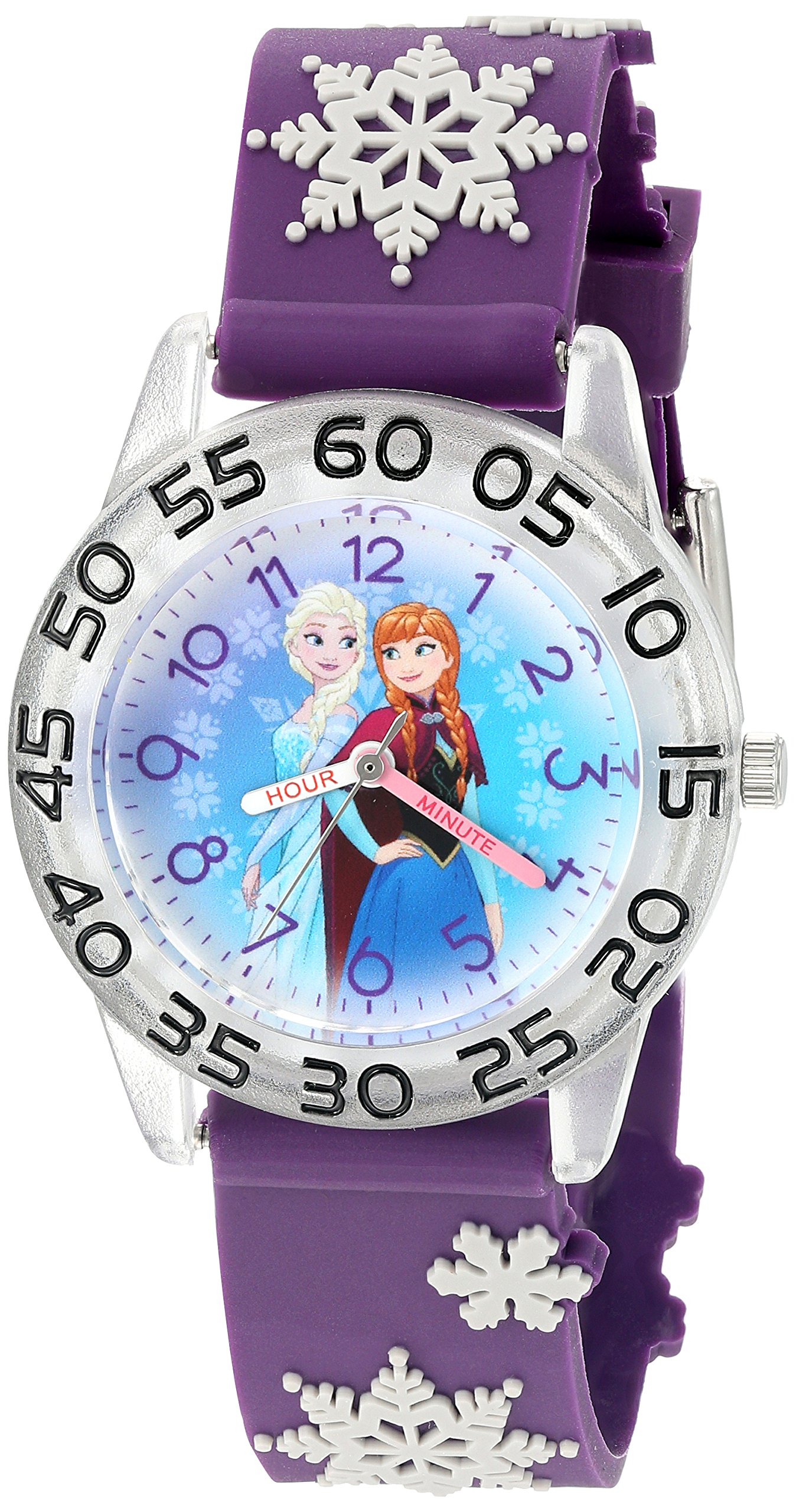 Disney Frozen Kids' Plastic Time Teacher Analog Quartz 3D Strap Watch