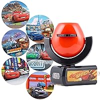 Projectables Pixar Cars LED Kids Night Light, Plug-In, Projector, Dusk-to-Dawn, Lightning McQueen, Mater, Holly, for Hallway, Bedroom, Nursery, Playroom, Gaming Room, 11740