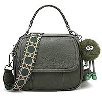Crossbody Bags for Women Small Leather Purses for Ladies Shoulder Bag with Detachable Straps