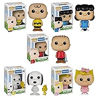 Funko Peanuts POP! TV Collectors Set: Charlie, Lucy, Sally, Linus, Snoopy & Woodstock Action Figure