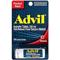 Advil 200 mg Tablets Pocket Pack 10 ea (Pack of 6)