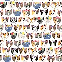 Jillson Roberts 6 Roll-Count Premium Gift Wrap Available in 16 Designs, Kitty Cats