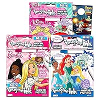 Girls Coloring Book Imagine Ink for Girls Super Set ~ Bundle Includes 3 No Mess Magic Ink Activity Books Featuring Disney Princess, LOL Dolls, and Barbie