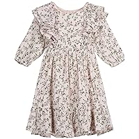 PIPPA & JULIE Baby Girls' Sleeveless Patterned Party Dress, Fit & Flare Silhouette, Includes Coordinating Panty, 2-Piece Set