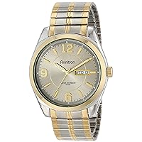 Men's Day/Date Easy To Read Metal Expansion Bracelet Watch, 20/4591