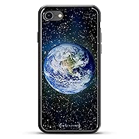 EARTH IN SPACE | Luxendary Chrome Series designer case for iPhone 8/7 in Titanium Black trim