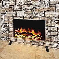 Premium Tempered Glass Fireplace Screen with Exclusive Beveled Edge | 33