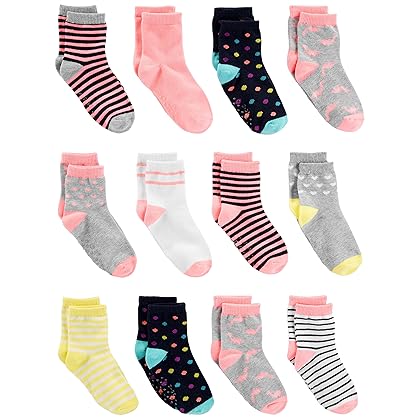 Simple Joys by Carter's Unisex Babies' Crew Socks, 12 pairs