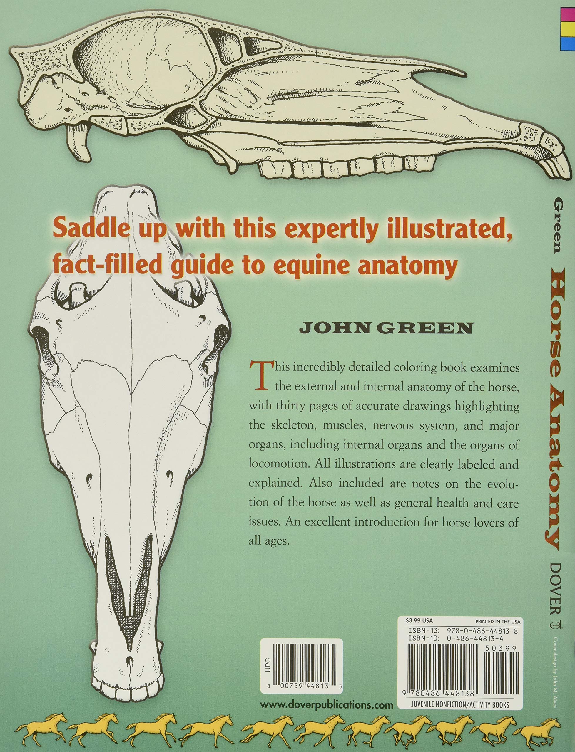 Horse Anatomy Coloring Book (Dover Science For Kids Coloring Books)