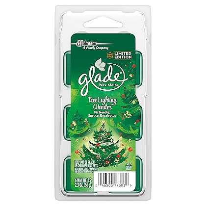 Glade Wax Melts Air Freshener - Limited Edition - Winter Collection 2017 - Tree Lighting Wonder - 6 Count Wax Melts Per Package - Pack of 3 Packages