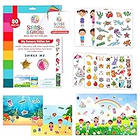 Sense & Grow Stickers for Kids - 100 Sensory Craft Stickers