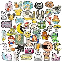 Super Cute Enamel Pin Lot - Random Assortment of Silly, Cute, Funny & Awesome Pins for Backpack Hat Jacket Lapel Pins Bulk Set Brooch Cat Cartoon Video Game Dog Princess Movie Character Band Style Kids