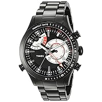 Timex Men's TW2P72800 Intelligent Quartz Chrono Timer Black Stainless Steel Bracelet Watch