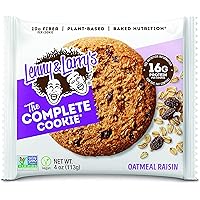 The Complete Cookie, Oatmeal Raisin, 16g Plant Protein, Vegan, Non-GMO, 4 Ounce (Pack of 12)