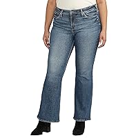 Silver Jeans Co. Women's Plus Size Most Wanted Mid Rise Flare Jeans