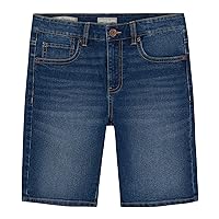 Lucky Brand Boys' Classic Fit Denim Shorts, 5-Pocket Style, Zipper Fly & Button Closure, Pacific, 7