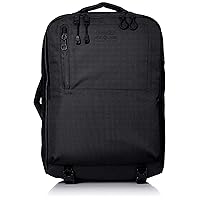 Men's Waterproof Rucksack, Business Bag, 2-Way, Work or School, PC Storage, Black (Black 19-3911tcx)