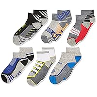 Jefferies Socks Boys' Tech Sport Quarter Socks 6 Pair Pack