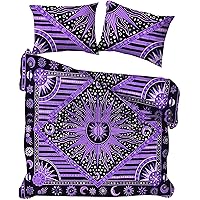 Indian Mandala Burning Sun Duvet Cover Queen/Twin Size, Cotton Throw Doona Cover, Bohemian Boho Quilt/Comforter Cover for Sale (Twin Size 55x85 Inches)