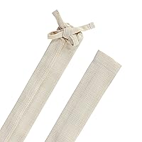 Aspen Creative 15005-12, 4' Burlywood Burlap Texture Fabric Cord & Chain Cover, Easy to Install for Lighting Fixture, Cable Management, Lamp Wire Cover, Set of 2