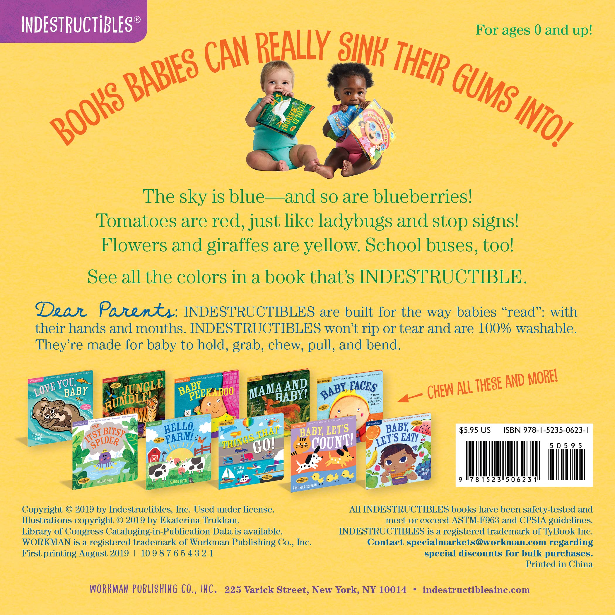 Indestructibles: Baby, See the Colors : Chew Proof Rip Proof Nontoxic 100% Washable (Book for Babies, Newborn Books, Safe to Chew) (Indestructibles)
