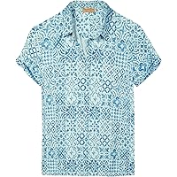 HAPPY BAY Men's Hawaiian Shirts Short Sleeve Summer Party Vacation Fashion Holidays Beach Stylish Button Down Shirt for Men