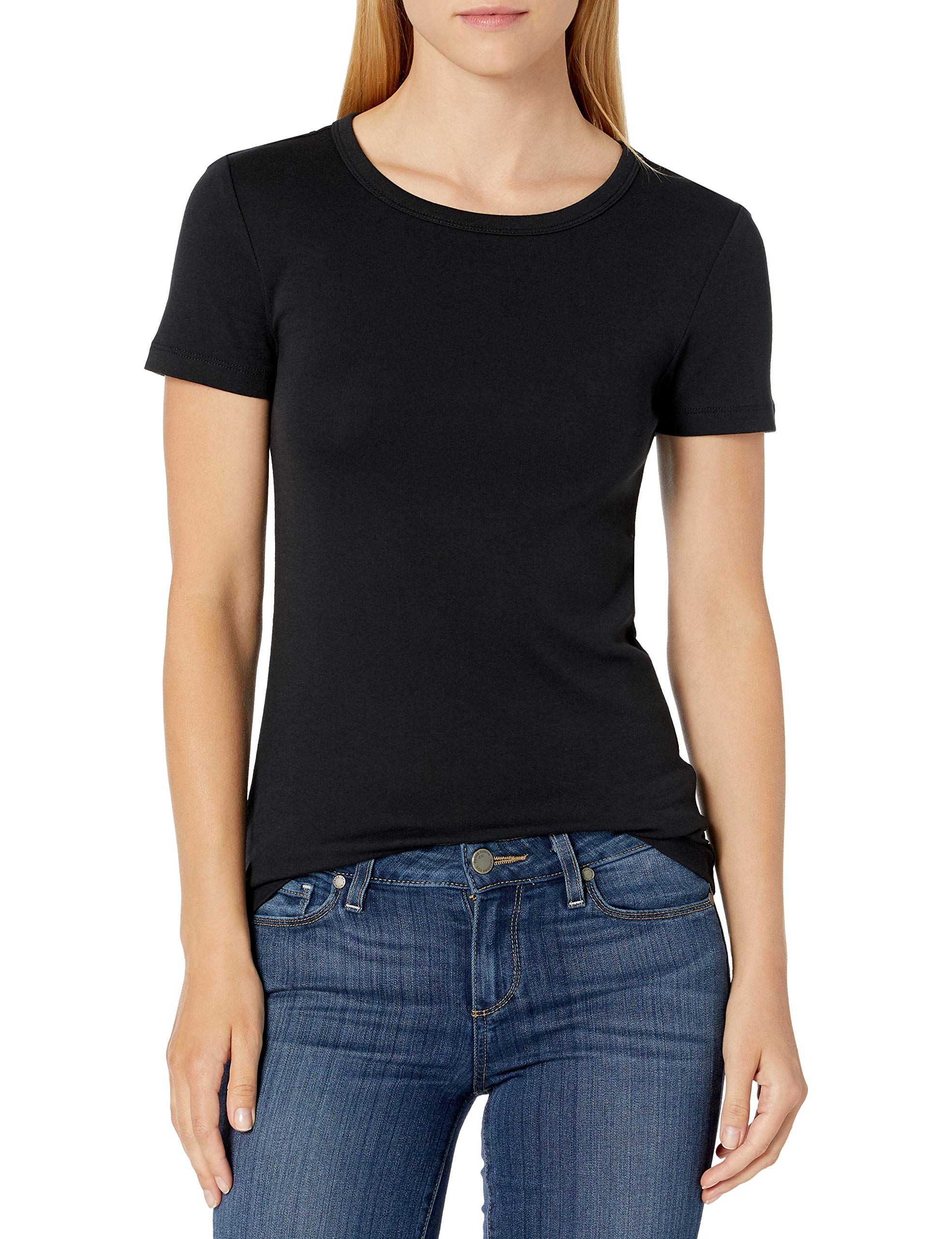 Amazon Essentials Women's Slim-Fit Short-Sleeve Crewneck T-Shirt, Pack of 2