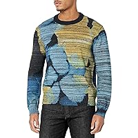 Men's Floral Creck Neck Sweater