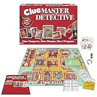 Clue Master Detective With Oversized Brass Tone Metal Weapons by Winning Moves Games USA, Largest Game of Clue Ever, for up to 10 Players, Ages 10 and Up