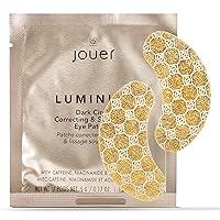 Jouer Luminize Dark Circle Correcting & Smoothing Eye Patches, Caffeine Eye Patches for Dark Circles and Puffiness, Under Eye Mask Patches for Wrinkles (Pack of 1)