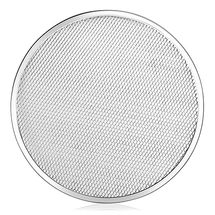 New Star Foodservice 50967 Restaurant-Grade Aluminum Pizza Baking Screen, Seamless, 14-Inch, Pack of 6