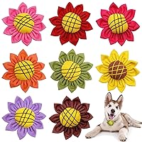 8PCS Dogs Collar Flowers Large Bows Charms Attachment Acessories Sliders Sunflower Pink Yellow Purple Orange Red for Large Medium Puppy Doggy Pet Collar Grooming