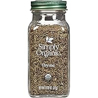 Whole Thyme Leaf, 0.78 Ounce Jar, Woodsy, Herbaceous, Plesantly Aromatic Thyme, Non GMO, NO ETO's, Kosher