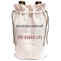3dRose Mark Andrews ZeGear Spiritual - How Much Does Abortion Cost - Wine Bag (wbg_60812_1)