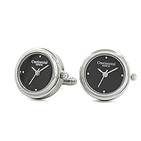 Customized - Continental Geneve Silver Tone Cufflink Watches