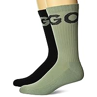 HUGO Men's 2-Pack Bold Logo Ribbed Quarter Length Socks